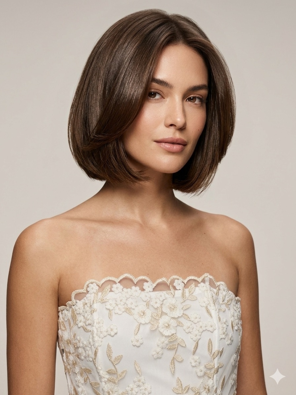 Edit By Nine Strapless Embroidered Bustier Top in white and Gold
